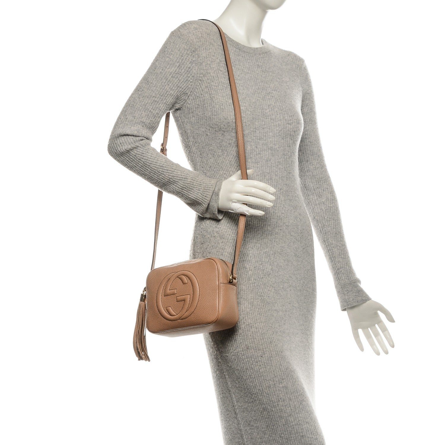 Gucci Pebbled Calfskin Small Soho Disco Bag Camelia 2 of 7