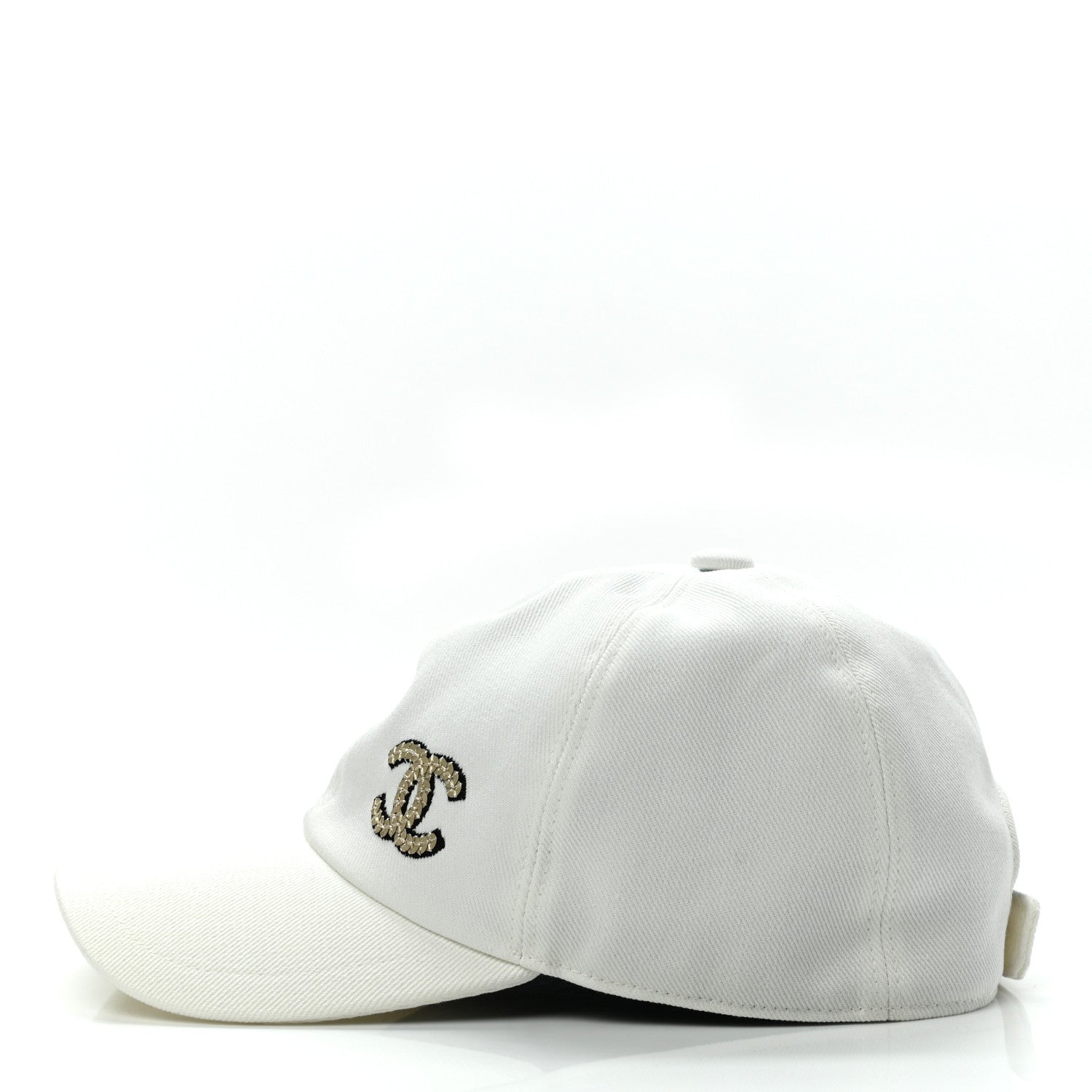 Chanel Cotton Sequin CC Cap Hat Ivory 4 of 7