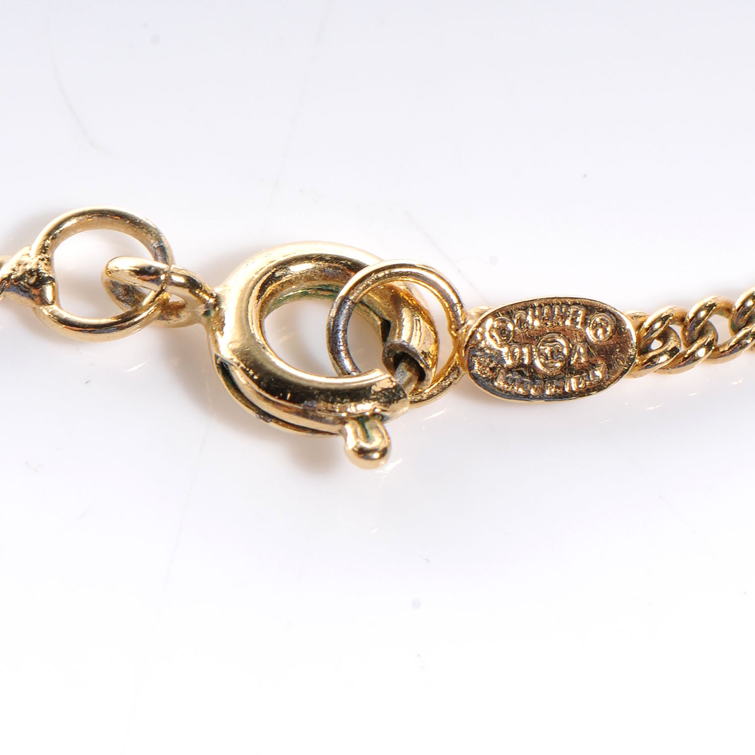 Chanel Crystal CC Necklace Gold Black 6 of 6
