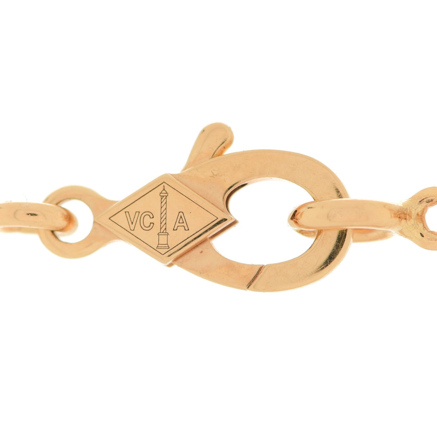 18K Yellow Gold 5 Motifs Guilloche Vintage Alhambra Bracelet