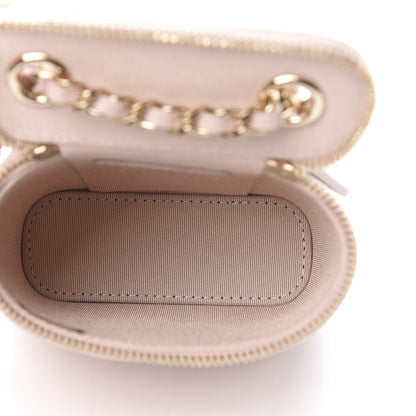 Chanel Caviar Quilted Small Vertical Coco Beauty Vanity Case With Chain Light Pink 5 of 12
