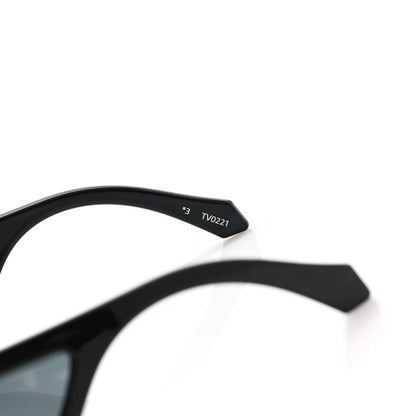 Louis Vuitton Acetate Monogram Sideway Sunglasses Z1451U Black 8 of 9