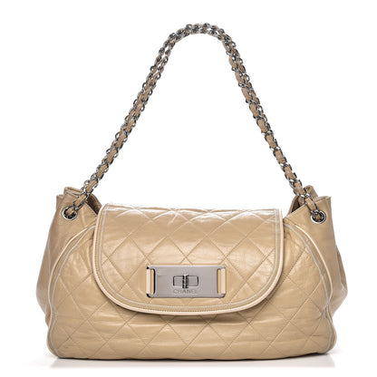 Chanel Lambskin Quilted Large East West Accordion Flap Beige 1 of 14