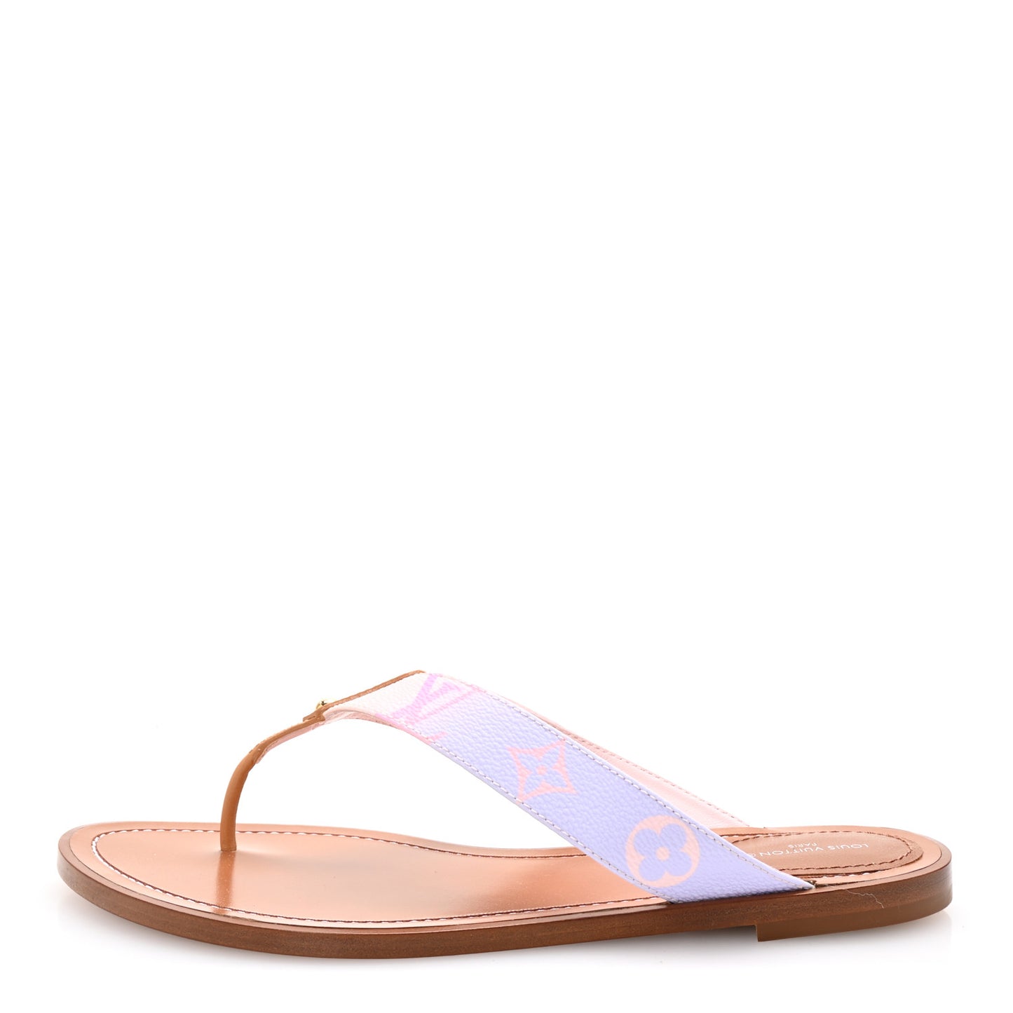 Monogram Sunny Flat Thong Sandals 40 Rose Clair Pink