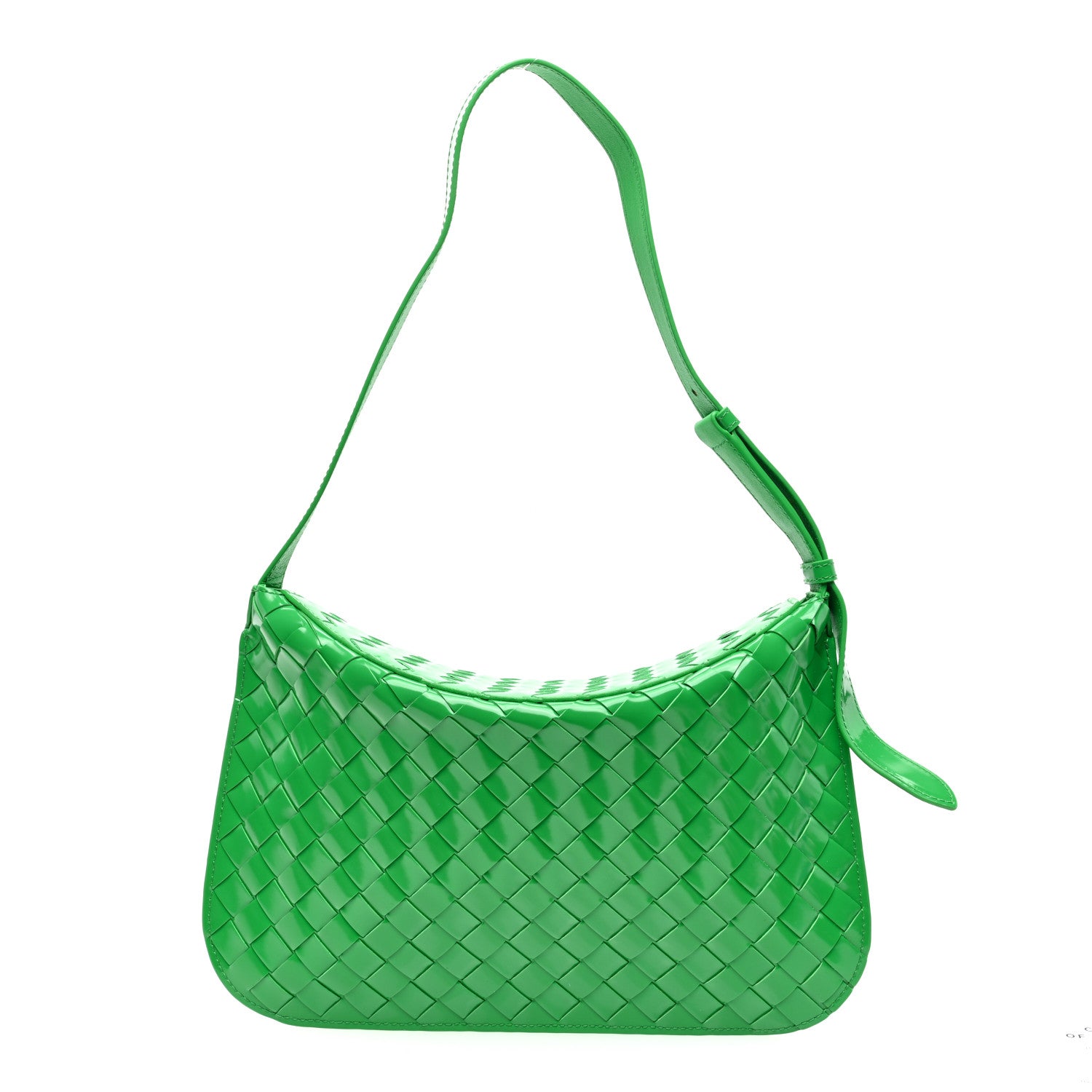 Bottega Veneta Brushed Calfskin Intrecciato Cradle Fold Over Shoulder Bag Parakeet 1 of 10