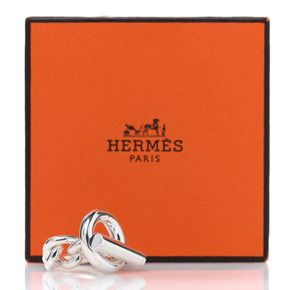 Hermes Sterling Silver GM Croisette Ring 54 6.75 5 of 5