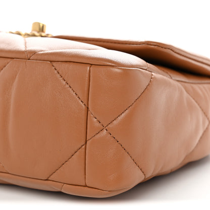 Chanel Lambskin Quilted Medium Chanel 19 Flap Brown 10 of 12