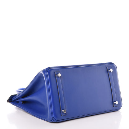 Hermes Tadelakt Birkin 30 Bleu Electrique 5 of 35