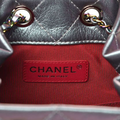 Chanel Iridescent Lambskin Calfskin Quilted Gabrielle Backpack Light Purple 6 of 8