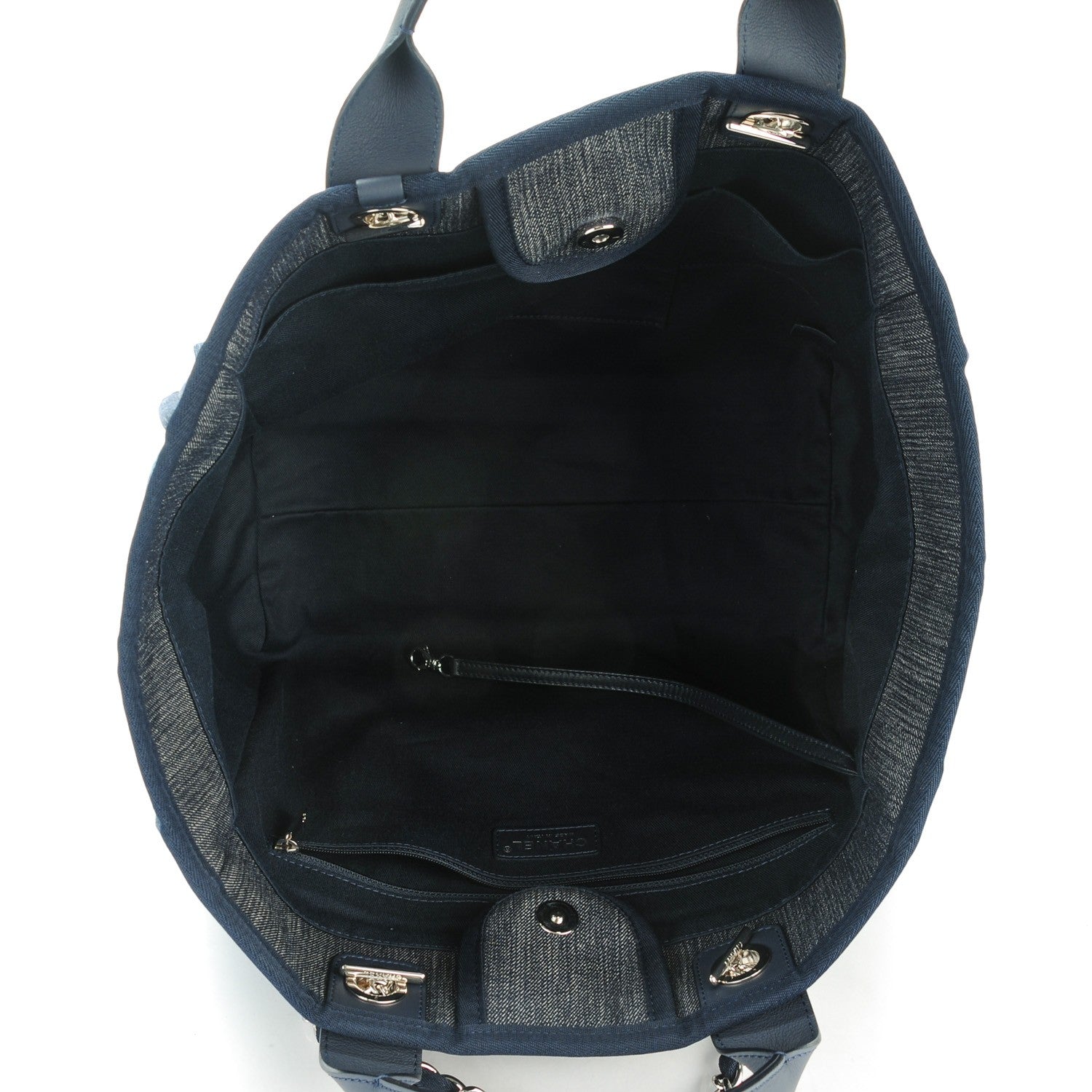 Chanel Canvas Large Deauville Tote Dark Blue 5 of 7