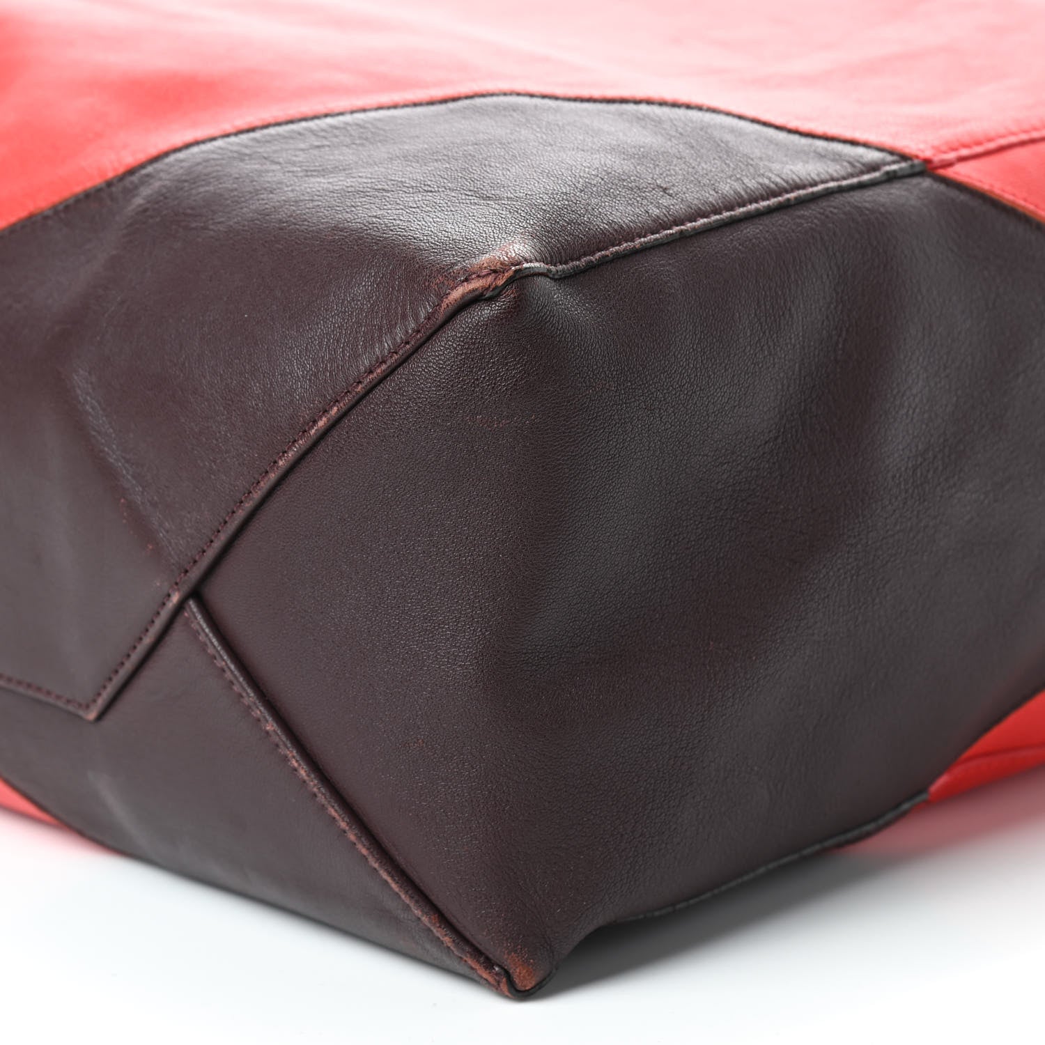 Celine Lambskin Vertical Bi-Color Coeur Cabas Black Red 7 of 14