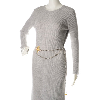 Chanel Gripoix Poured Glass Crystal CC Belt Silver 2 of 3