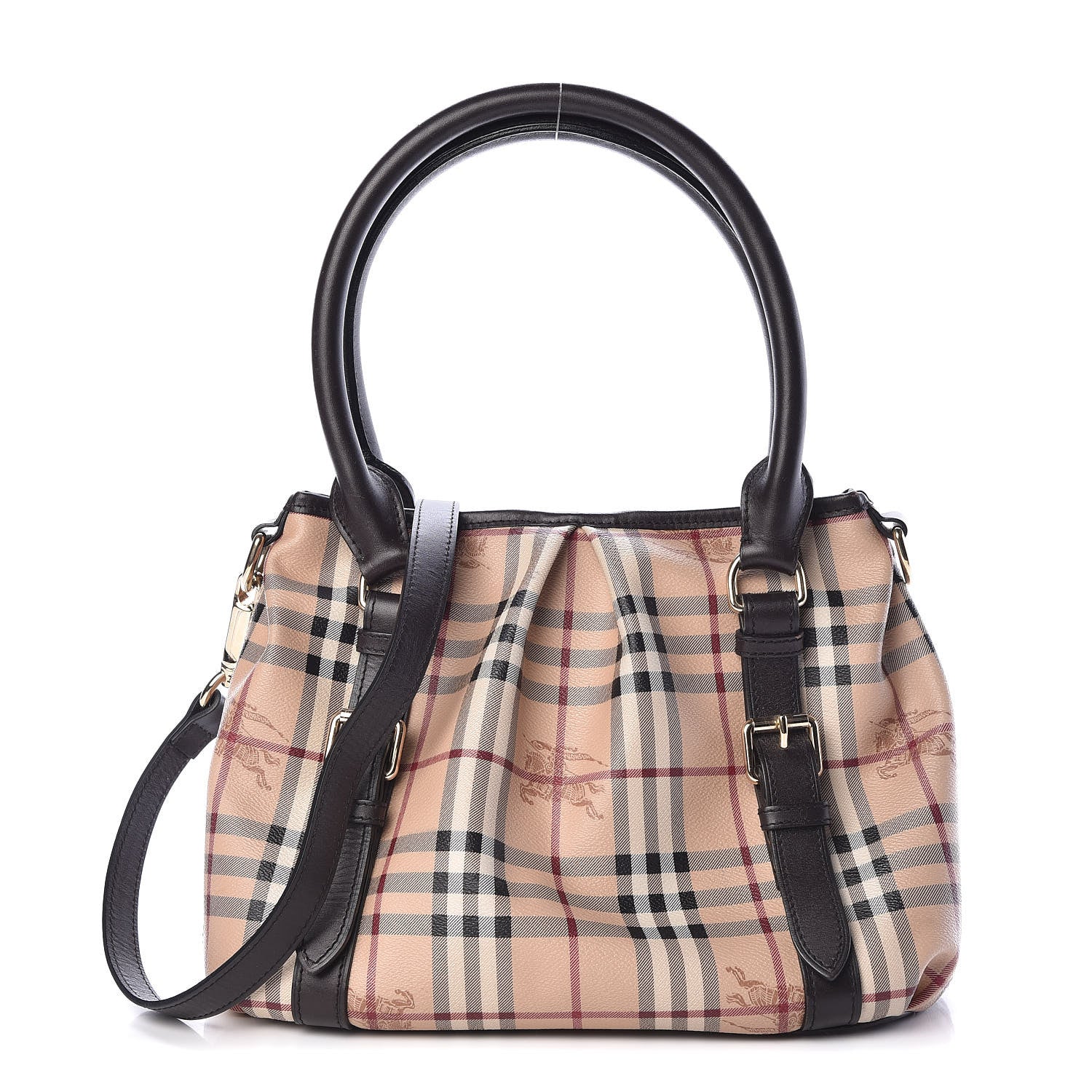 Burberry Haymarket Check Small Northfield Tote Chocolate 1 of 14