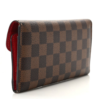 Louis Vuitton Damier Ebene Josephine Wallet Red 4 of 11