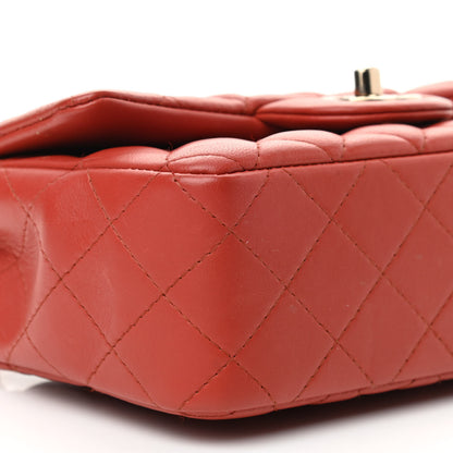 Chanel Lambskin Quilted Mini Rectangular Flap Brown 9 of 11