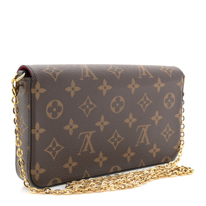 Louis Vuitton Monogram Pochette Felicie Chain Wallet Fuchsia 4 of 11