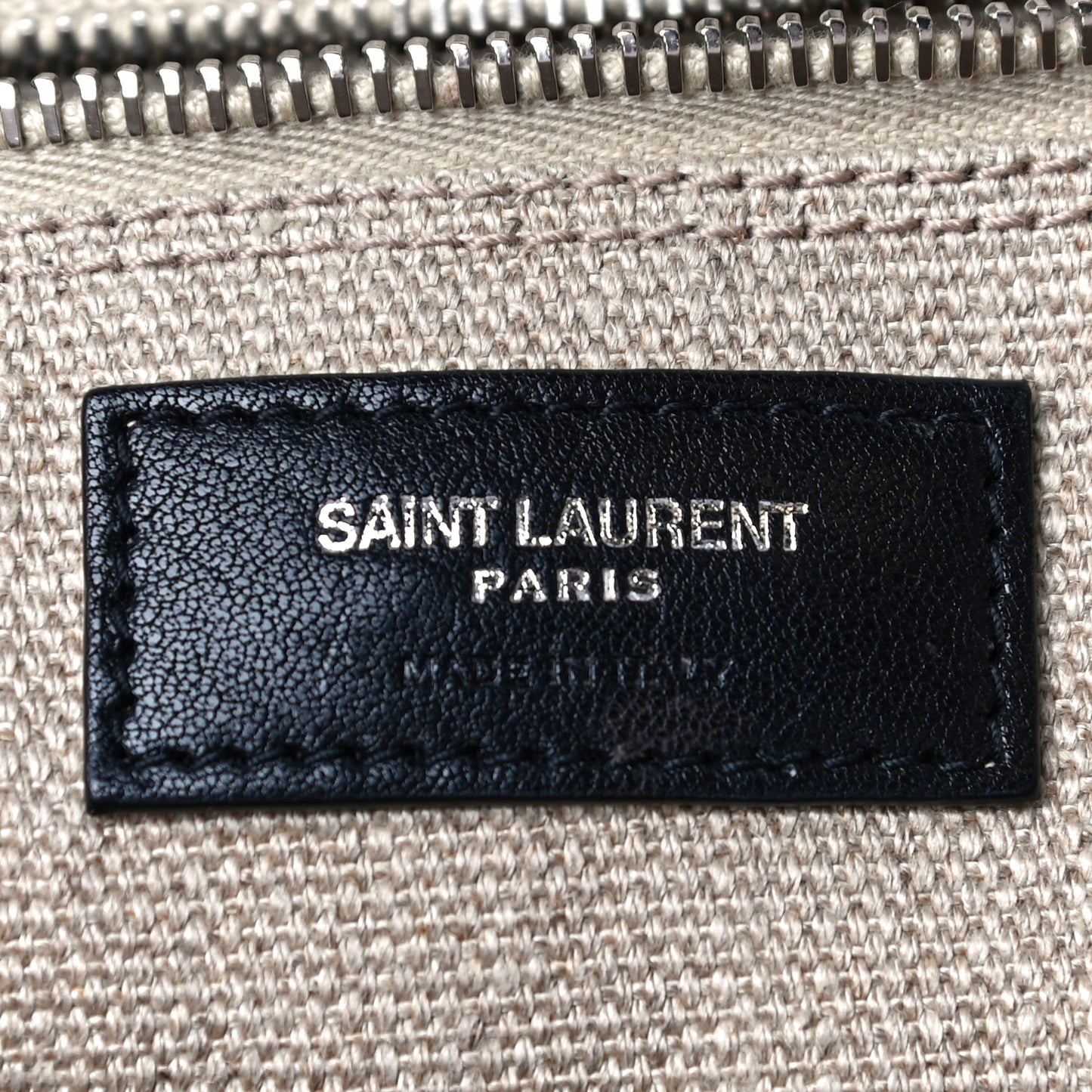 Linen Calfskin Rive Gauche Tote Optic White