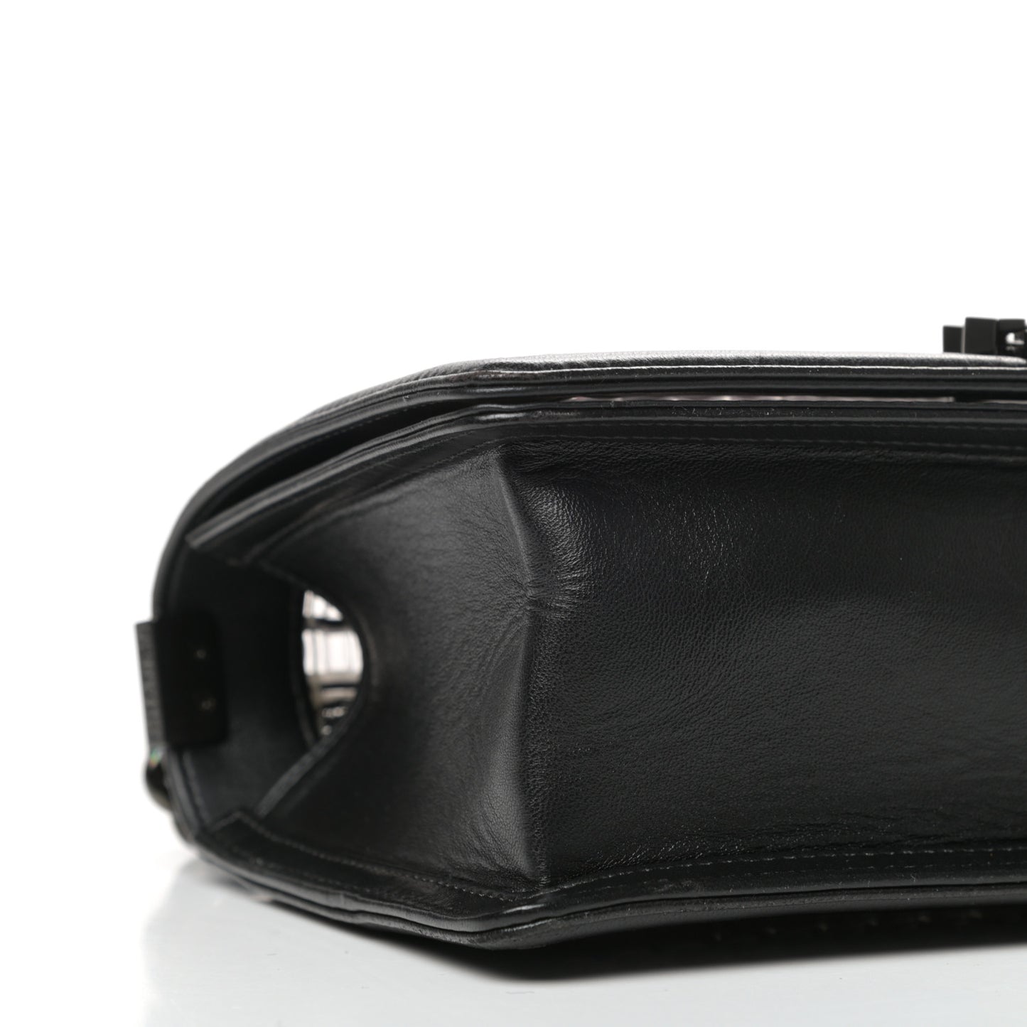 PVC Thread Woven Medium Boy Flap Black