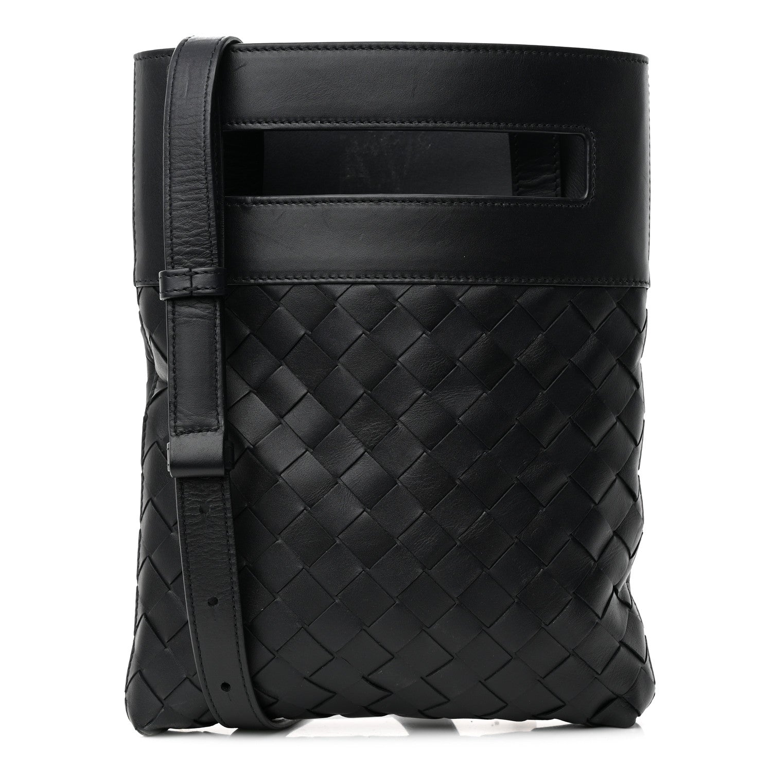 Bottega Veneta Nappa Intrecciato VN Crossbody Messenger Bag Black 1 of 12