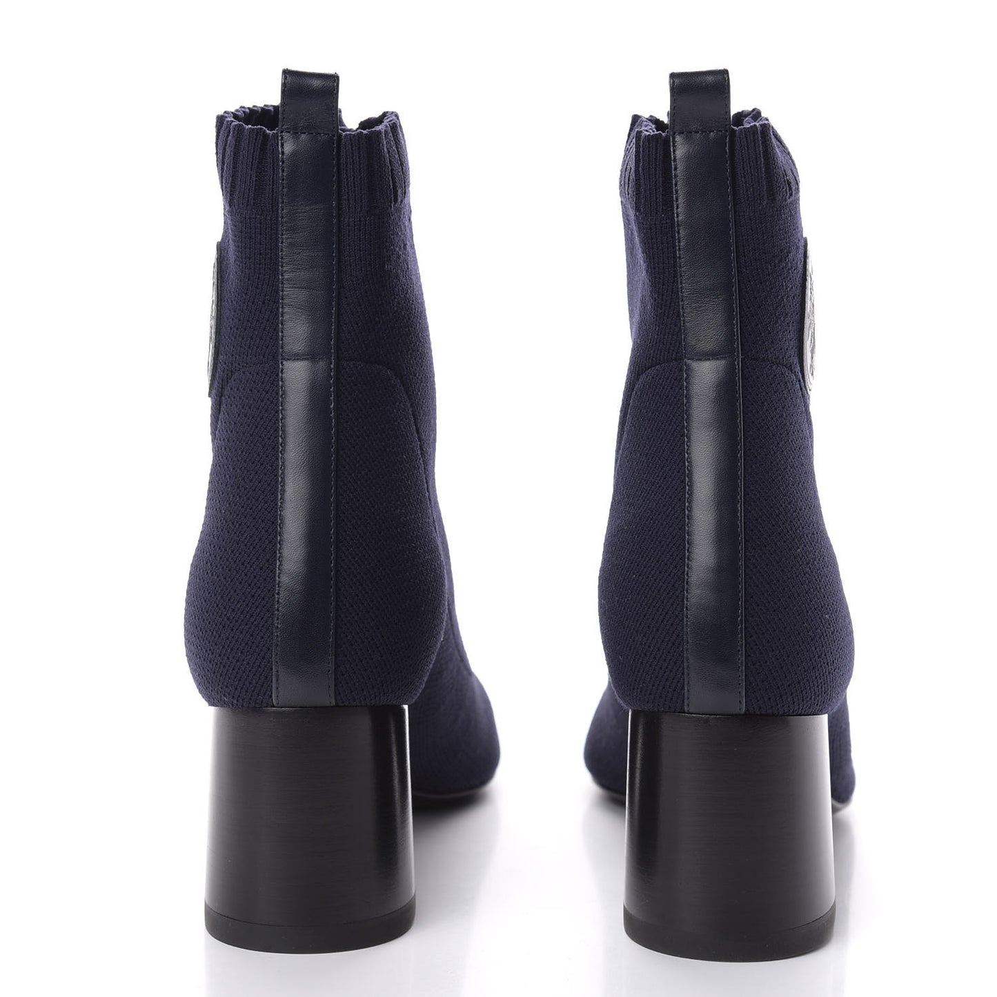 Knit Calfskin Volver 60 Ankle Boots 38 Bleu Diplomatique