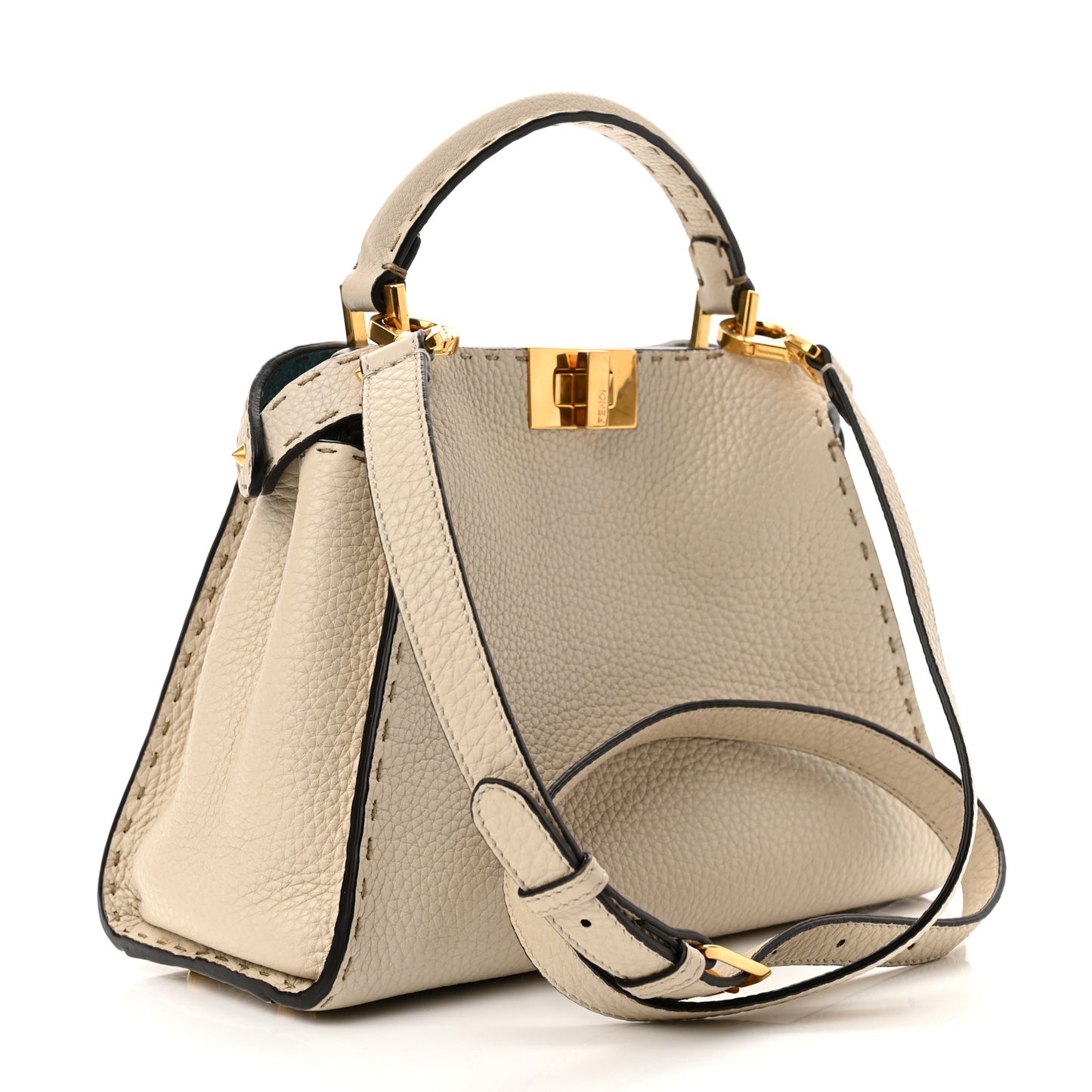 Cuoio Romano Selleria Medium Peekaboo Iconic Essentially Satchel Latte Laguna Tortora
