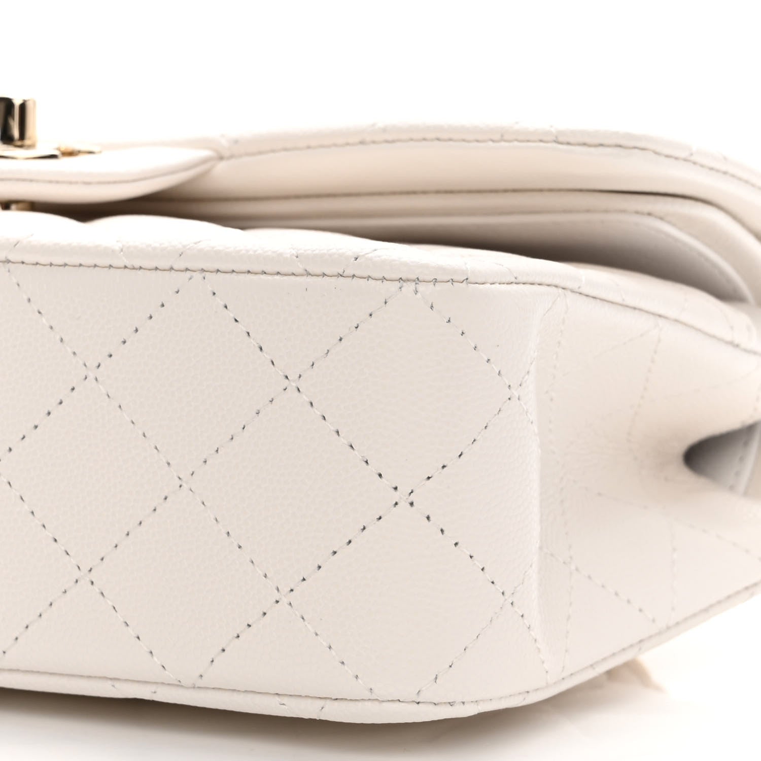 Chanel Caviar Quilted Small Double Flap White 10 of 11