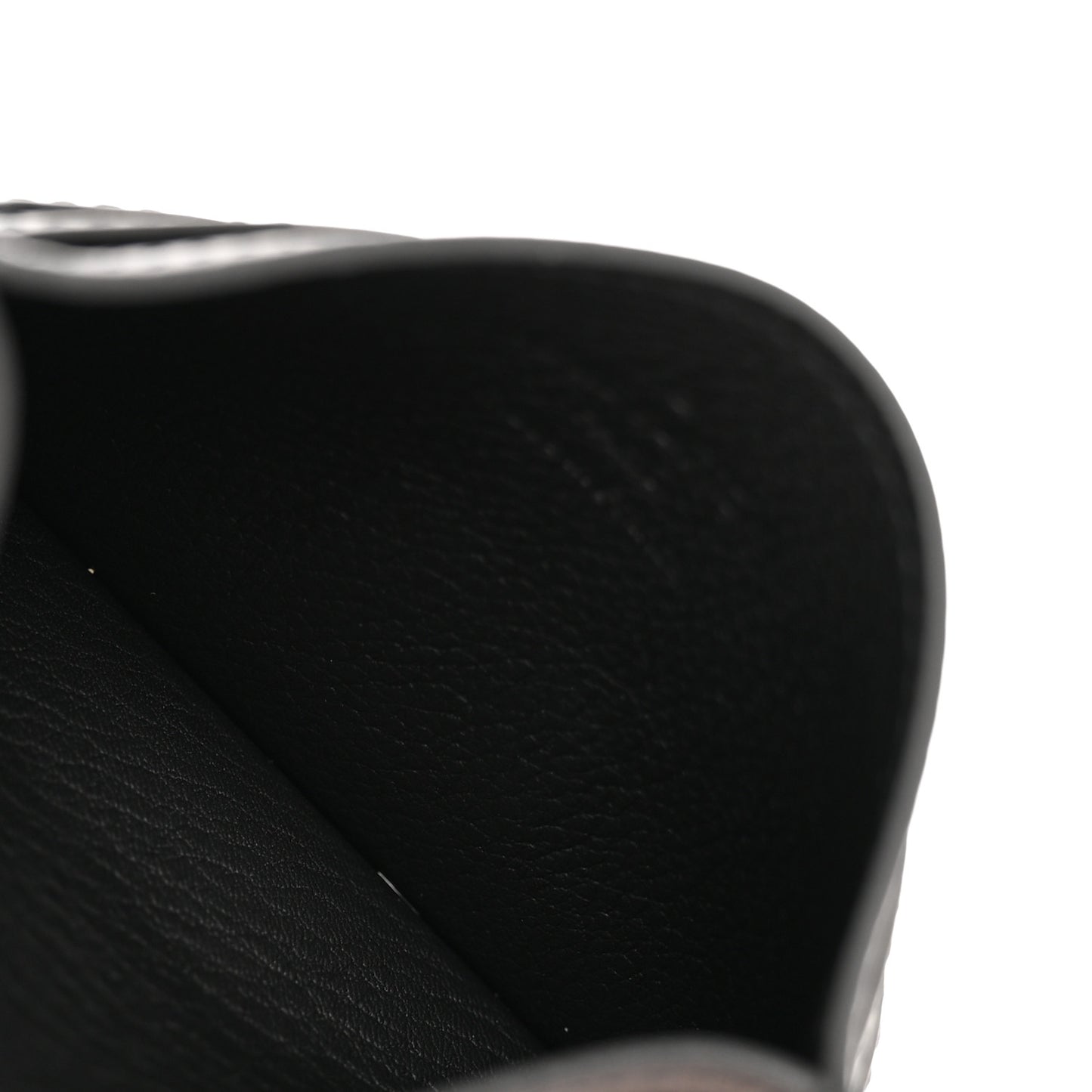 Calfskin Monogram Shadow Double Card Holder Black