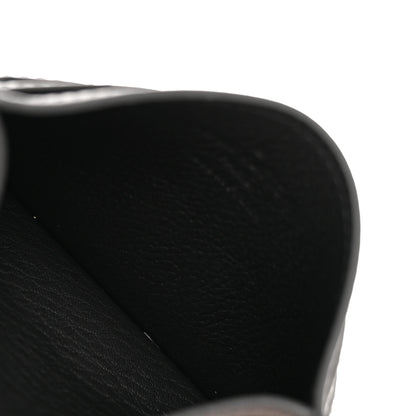 Louis Vuitton Calfskin Monogram Shadow Double Card Holder Black 5 of 9