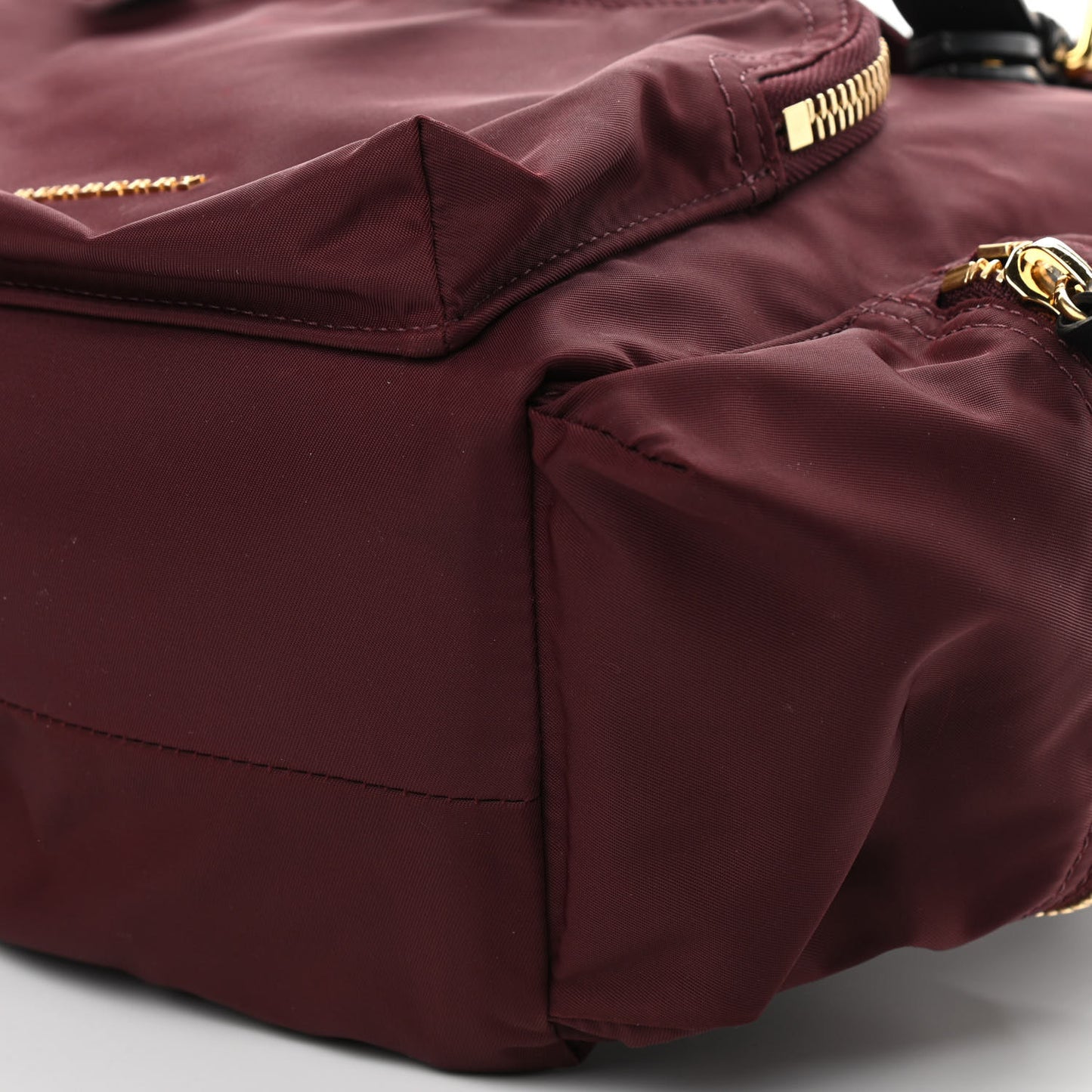 Nylon Medium Rucksack Backpack Burgundy Red