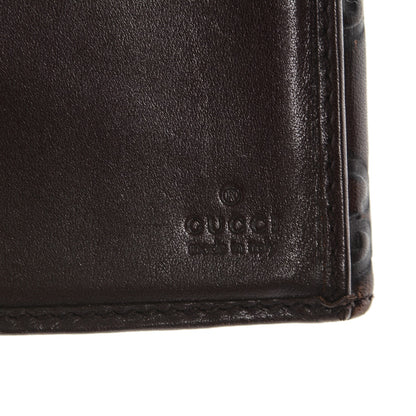 Gucci Guccissima Margaux Calfskin Metal Bar Continental Flap Wallet Chocolate 7 of 7