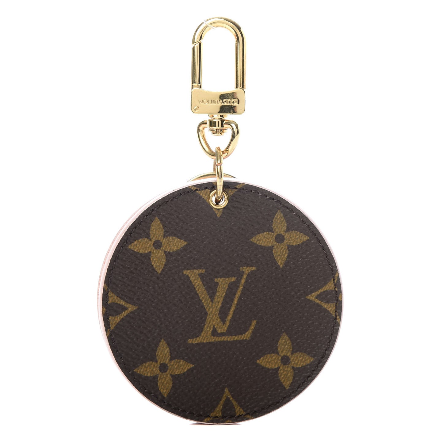 Monogram LV Mirror Bag Charm Key Holder Rose Ballerine