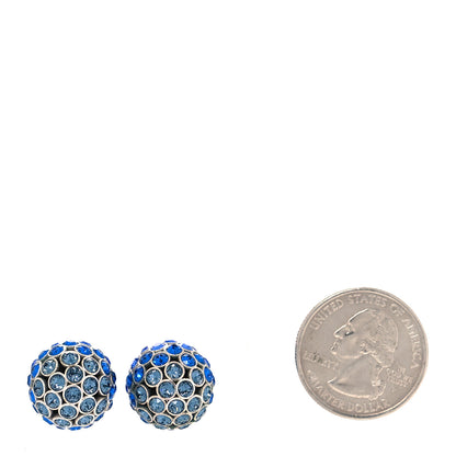 Christian Dior Crystal Mise En Dior Tribal Earrings Matte Navy Blue 2 of 4