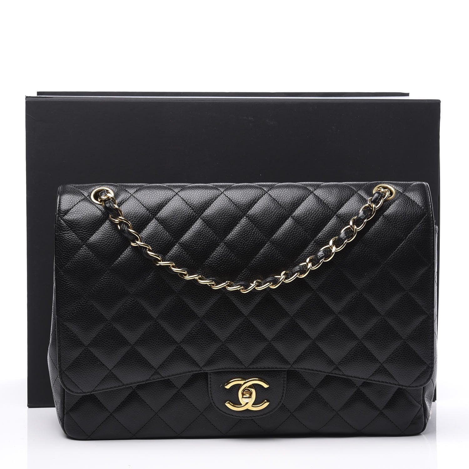Chanel Caviar Quilted Maxi Double Flap Black 11 of 11