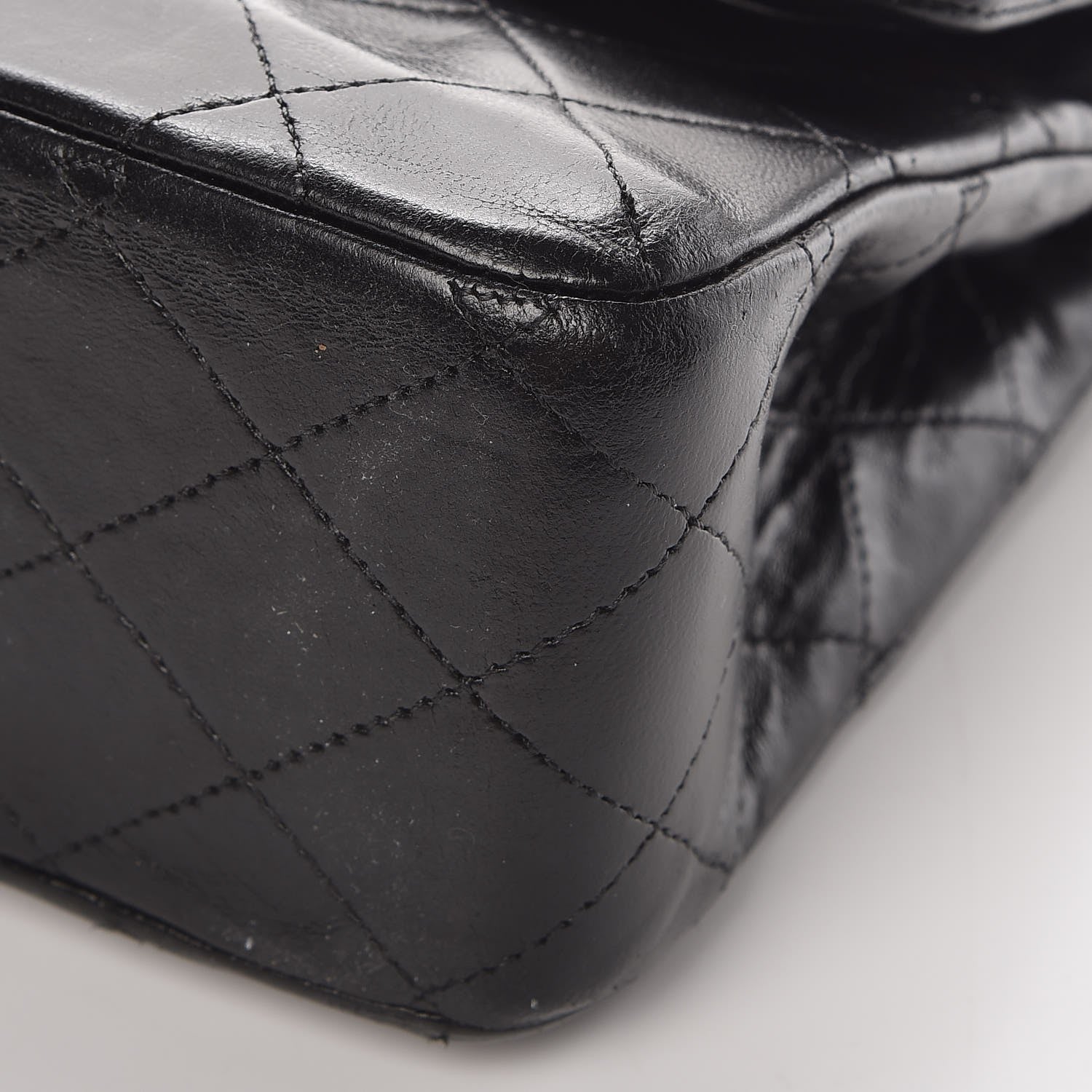 Chanel Lambskin Quilted Medium Double Flap Black 9 of 13