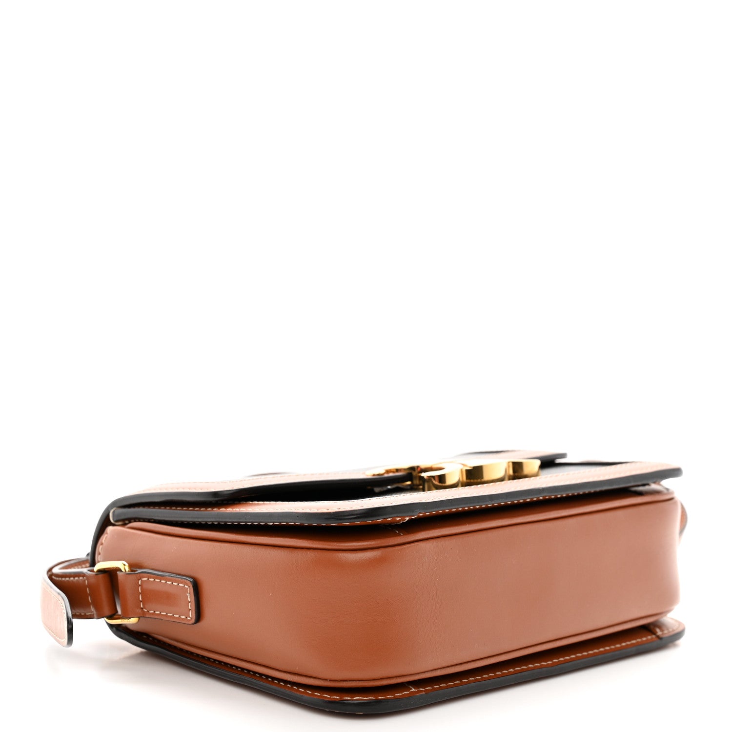 Celine Calfskin Triomphe Canvas Teen Triomphe Bag Tan 4 of 11
