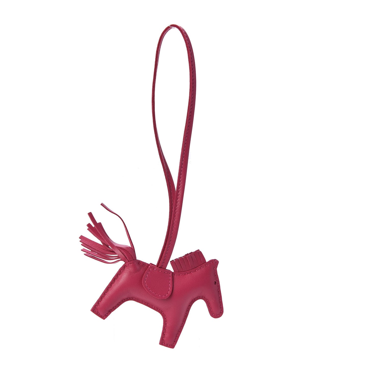 Milo Lambskin Grigri Rodeo Horse Bag Charm PM Rose Mexico