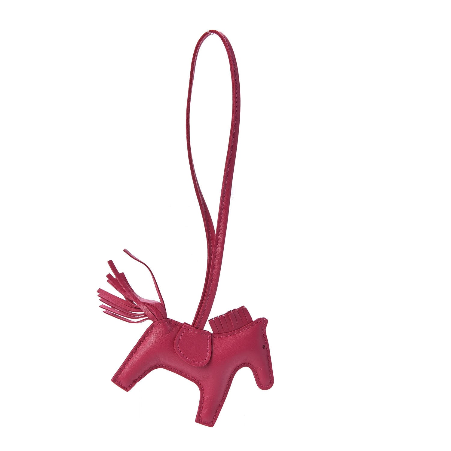 Hermes Milo Lambskin Grigri Rodeo Horse Bag Charm PM Rose Mexico 2 of 5