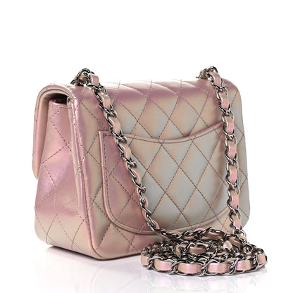 Chanel Iridescent Calfskin Quilted Mini Square Flap Pink 2 of 8