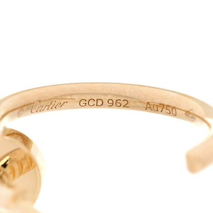 Cartier 18K Yellow Gold Juste Un Clou Hoop Earrings 4 of 5
