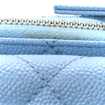 Chanel Shiny Caviar Pick Me Up Flap Belt Bag Light Blue 13 of 14