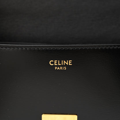 Celine Shiny Calfskin Triomphe Chain Shoulder Bag Black 6 of 11