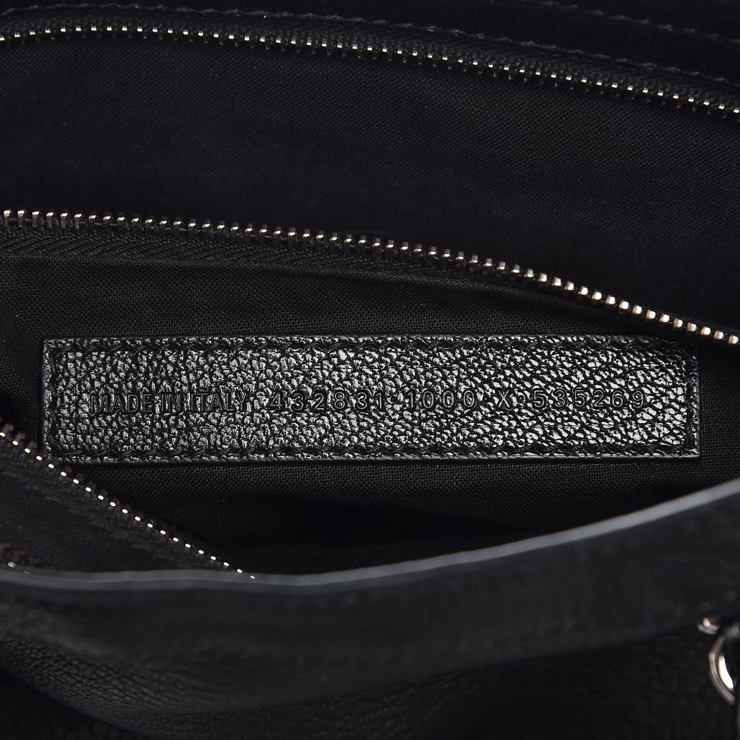 Chevre Silver Metallic Edge Hardware S City Black