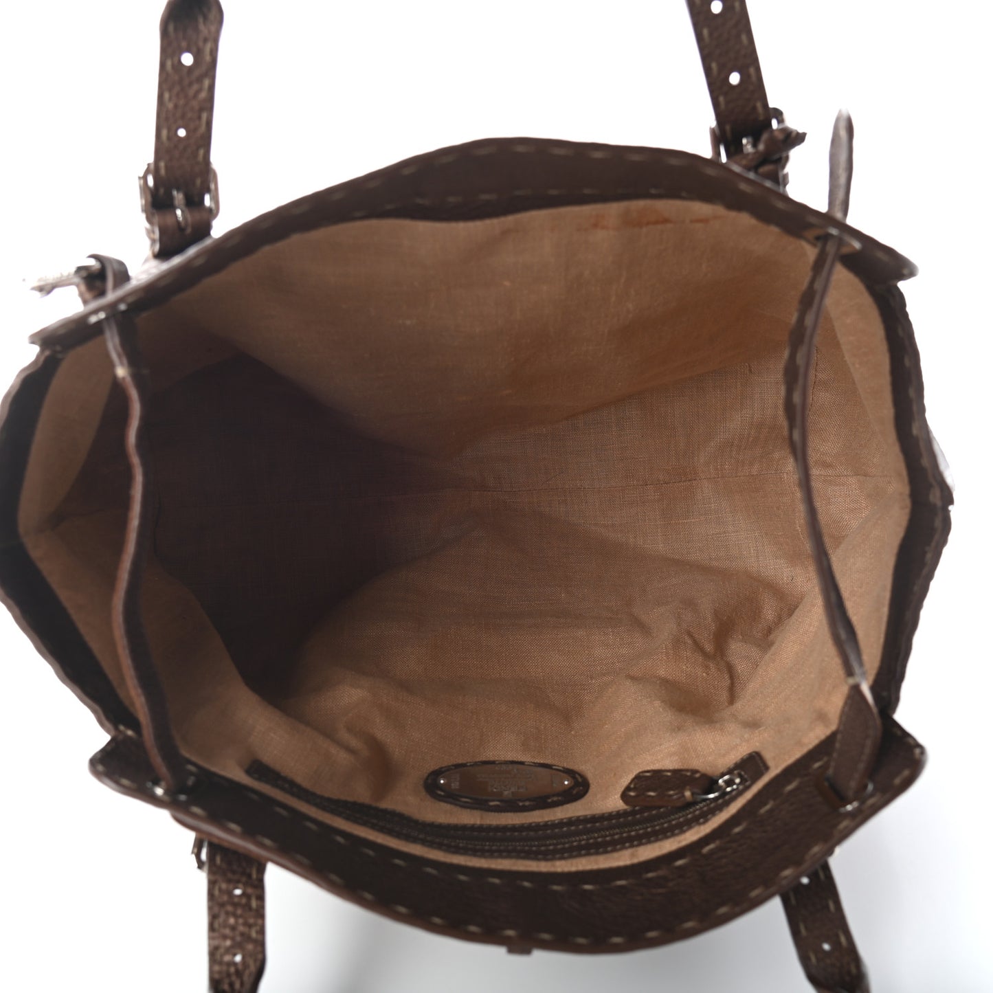 Calfskin Romano Selleria Large Villa Borghese Tote Bronze
