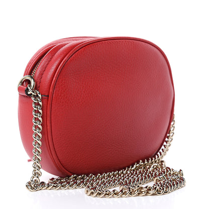 Gucci Pebbled Calfskin Mini Soho Chain Bag Tabasco Red 3 of 11