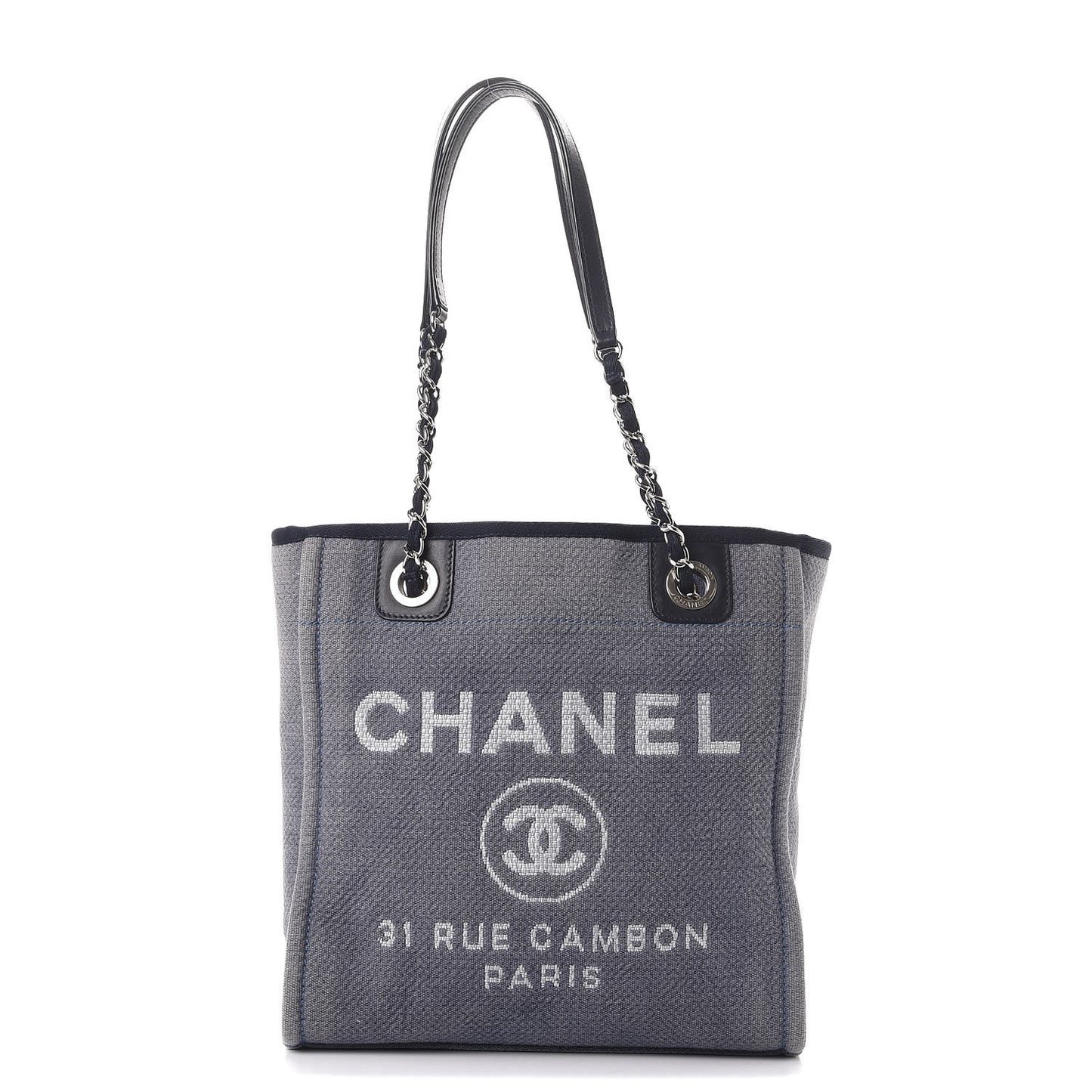 Canvas Mini Deauville Tote Denim Blue
