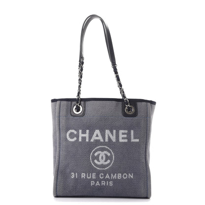 Chanel Canvas Mini Deauville Tote Denim Blue 1 of 9
