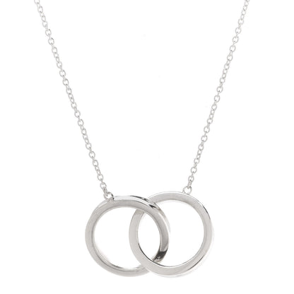 Tiffany Sterling Silver 1837 Interlocking Circles Pendant Necklace 4 of 8