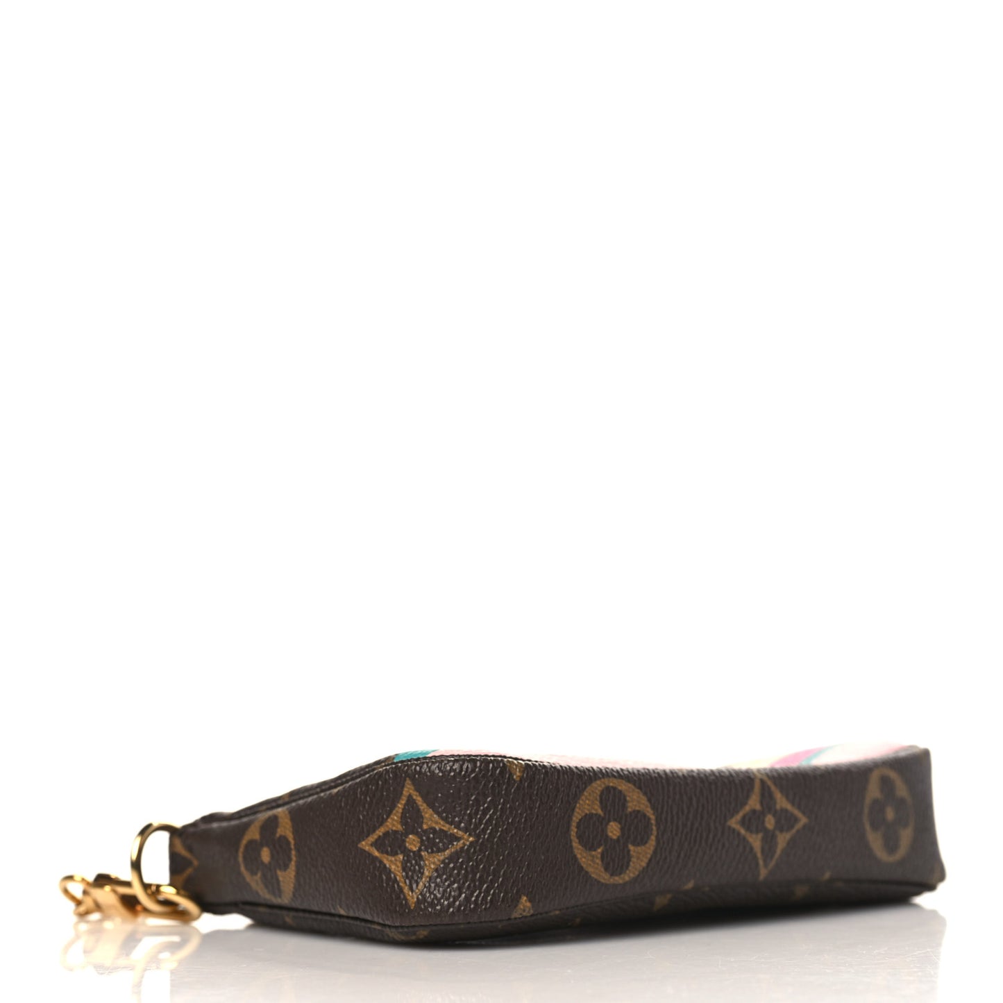 Monogram 2016 Christmas Animation Mini Pochette Accessories Rose Ballerine
