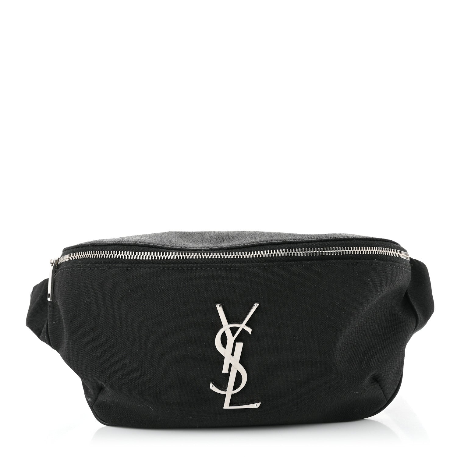 Saint Laurent Canvas Monogram Belt Bag Black 1 of 10
