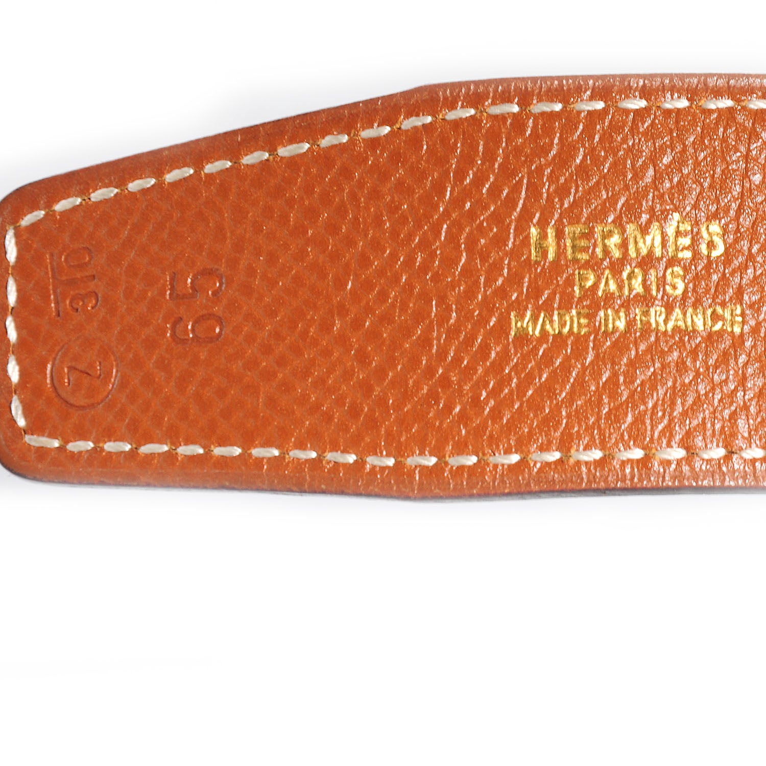 Hermes Courchevel Box Reversible Polished Constance 32mm H Belt 65 Gold Noir 5 of 6